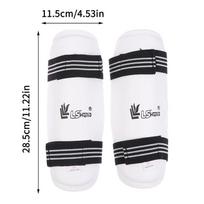 Taekwondo Leg Protection Thick Karate Protective Gear Adult Child Protect Gear Fighting Karate Protective Shin Guard M white