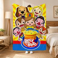 Cartoon Cute B-Bely y B-Beto-O Throw 240g flannel blanket, suitable for sofas, beds, offices,  exquisite gift blankets 100cmx150cm