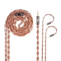 NICEHCK Fall IEM Upgrade Cable 18.6 AWG Dual-Layer Coaxial Ultra-Pure Single-Crystal Copper Wire Gold Plated OFC 2Pin 4.4mm Plug beige
