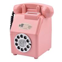 Retro telefono taupyklė Kūrybiška dovana Vaikų taupymo žaislai Miela monetų taupyklė Vaikams Style 1-Pink