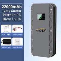 GKFLY 22000mAh Car Jump Starter Power Bank 4000A Car Booster 12V Auto Emergency Starting Device Jump Start for Petrol Diesel 4000A 22000mAh