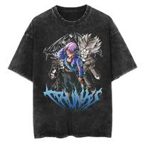 Future Trunks Marškinėliai Dragon Ball Z Anime Vyriški Vintažiniai Rūgštiniu Plovimu Ypač Laisvi Medvilniniai Streetwear Kardininkas Grafiniai Marškinėliai 2026 S black