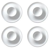 4/6Pcs White Egg Serving Cups Food Grade BPA Free Plastic Egg Holders Eggs Display Stands Compact Size Boiled Egg Holders Set 2 2C white