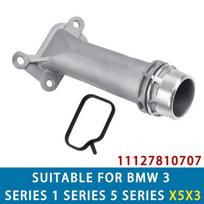 11127810707 Aliuminio aušinimo vamzdžio jungtis BMW 1 3 5 serijai X1 X3 X5 X6 variklio bloko vandens išleidimo adapteris Tikslus prigludimas Automobilio vamzdis sidabras