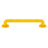 Textured Bathroom Grab Bar with Metal Inner Construction, Outer Grip Cover, and Low-Light Locating Markers for Wall Use