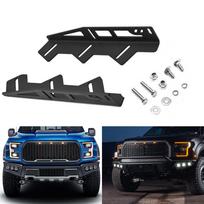 Priekinio buferio LED priekinių rūko žibintų tvirtinimo laikikliai, tinkami Ford Raptor 2017 2018 juoda