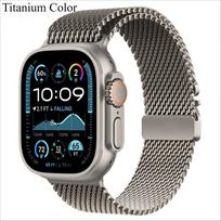 Milano kilpos titano spalvos dirželis Apple Watch Ultra 49/45/46/44/42 mm apyrankei iWatch serijai 10 9 8 7 6 riešo laikrodžio dirželis For 49mm Ultra 1/2 gray