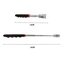 LED magnetinis paėmimo įrankis su teleskopine rankena automobilių remontui, nerūdijančio plieno 1pcs gray