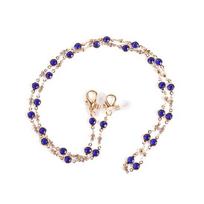 Fashion Rhinestone Mask Glasses Dual-Use Lanyard Color-Preserving Anti-Lost Earphone Mask Chain Glasses Rope Chain EMA white