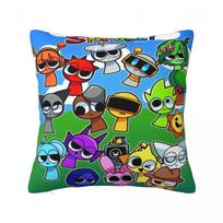 Sprunki Incredibox Sprunki Pillowcases Cushion Cover Throw Pillow Cover Soft and Sweet Home Decoration Square Multiple Sizes 30cm x 30cm blue
