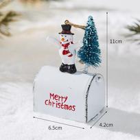 New Santa Clasu Christmas Hanging Decoration Santa Claus Airplane Mailbox Christmas Tree Ornament Cute Creative Xmas Decor white