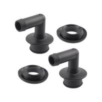 Vent Valves Elbow And Cover Set Heavy Duty ABS Engine Ventilation Elbow Cover Assembly Replaces 53013360AA for Car 1 black