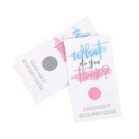 10 Sheets Boy or Girl Game Scratch Cards for Team Girl Boy Birthday Baby Shower Party Decoration Gender Reveal Favors Supplies white
