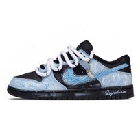 Nike Dunk Cold Mountain Ink Atsparūs trinčiai Atsparūs trinčiai Žemi Kateboard batai Vyriški Mėlyni Juodi IO7606-010(Team73-) 40 gray
