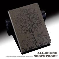 For Xiaomi Redmi Pad SE 11 Inch 2023 Case 3D Tree Patterm Case Leather Tablet Cover for Xiaomi RedmiPad SE 11 2023 Caqa RedmiPad SE 11 pilka spalva