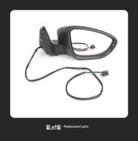 6-Wire Rearview Mirror Accessory for Volkswagen Jetta MK6 (2010-2017) Left Drive gray