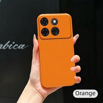 For OnePlus Nord 3 Case OnePlus Ace 2V Cover 1+nord3 Leather Case Luxury Lens Protection Case Protect Matte leather Back Cover OnePlus Nord 3 orange