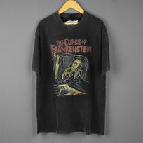 The Curse of Frankenstein T-Shirt Classic Horror Movie Mary Shelley Retro Men Summer Short Long Sleeves Men's Tee Shirt M gray