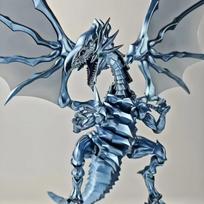 New-Hot Yu-Gi-Oh Arrogant Dragon Blue-Eyes White Dragon  Assembly Model Figure Desktop Decoration Holiday Birthday Gift gray