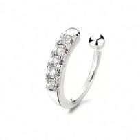 Eco-Friendly No-Piercing Nose Ring & Ear Clip | Unique Cartilage Ear Stud | Korean Fashion Style white