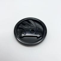 2025 New 80/90/100mm 3D logo Car Front Bonnet Grill Rear Trunk Emblem Badge Sticker For Skoda Fabia BDGAW Rapid Superb Octavia a7 Kodi 80mm black
