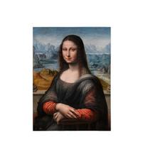 Funny Mona Lisa Pinching Nose Oil Painting Canvas Wall Art Wood Frame Poster Print Bathroom Wall Decors for Humor Lover 15.7x23.6in