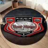 Afc Ajax Crest Custom Name Round Area Rug Carpet Rug For Living Room Bedroom Sofa Playroom Decor Nonslip Floor Mat 100cmx100cm