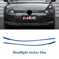 Car Led Red Stickers Car Sticker Headlight Decal Headlight Stickers For Car For vw golf 8 mk8 accessory Headlight decal blue gray