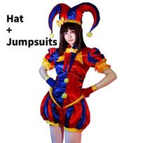 The Amazing Digital Circus Pomni Cosplay Jumpsuit For Halloween Costume Party S blue