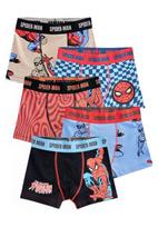 Next Apatinės kelnaitės 'Spiderman' smėlio spalva / šviesiai mėlyna / raudona / juoda