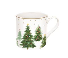 EASY LIFE porcelianinis puodelis "Festive Trees", 300 ml