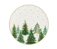 EASY LIFE porcelianinė lėkštė "Festive Trees", Ø 19 cm