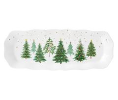 EASY LIFE porcelianinė serviravimo lėkštė "Festive Trees", 37 x 14 cm