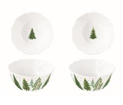 EASY LIFE porcelianinių dubenėlių rinkinys "Festive Trees", 2 vnt., Ø 14 cm