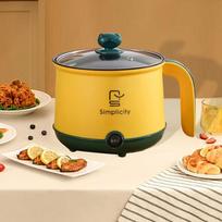 Pot Electric Lazy Multifunctional Frying Pan for Dumpling Steak Eggs blue geltona