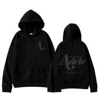 Savaitgaliai su Adele Hoody Adele Spaudinio Hoody Madingas Laisvalaikio Megztinis Ilgomis Rankovėmis Y2K Bėgimo Marškinėliai XS juoda