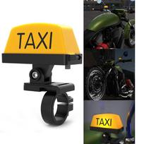 USB įkraunamas įspėjamasis taksi dėžutės ženklas LED lemputė Motociklo apdaila Modifikuota šviesa Reguliuojama rankena Šviesa šalmui yellow