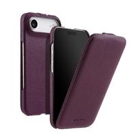 Originalus karvės odos atverčiamas Magsafe dėklas IPhone 17 16 Pro Max Air magnetinio įkrovimo dėklams Vertikalus rudas telefono dėklas For IPhone 17 violetinė