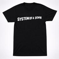 System of a Down Block Letter Logo Alternative Metal Band T-Shirt Black Tee M įvairiaspalvis