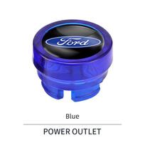 Car Cigarette Lighter Cover Dust Cover Accessories For Ford S MAX Ranger Focus Fiesta Mondeo Kuga Mustang Escort C-Max keychain mėlyna