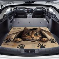 1Pcs Mat Cat Paw Car Trunk Mat Anti Slip Cargo Liner Waterproof Storage Protector for SUV Sedan 75*100cm gray