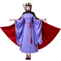R-Dream Snow White Princess Witch Cosplay Villains Costume Outfit Halloween Disguise Villain Wicked Queen Ladies Dress Crown Cape Plus Size blue