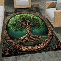 Tree of Life Print Area Rugs Non-Slip Carpets for Home Living Room Kitchen Bedroom Rug Machine Washable Floor Mat 50x80cm