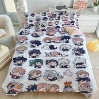 Animation Jujutsu Kaisen Bedding set Satoru Gojo Duvet Cover Soft Quilt Cover and Pillowcas for Teens SingleDoubleQueenKing EU Single 135*200cm/53x79in 3pcs gray
