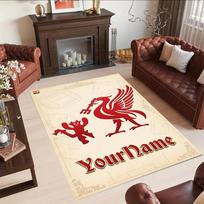 Liverpool Personalized Text Area Rug Perfect for Foyer Balcony Bedrooms Dormitory Antislip Carpet Anime Office Decor Best for Christmas 100cmx120cm