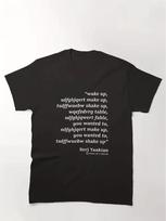 System of A Down Parody T shirt Band Tee with Wake Up Lyrics Authentic Music Collectible Unisex 100 white