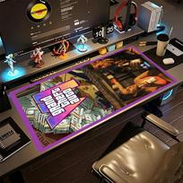 Grand Theft Auto Large Mouse Pad Desk Mouse Pad Office Mouse Mats Non-Slip Rubber Bottom Perfect for Office Desktop Supplies School Home 30cmx60cm