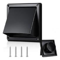 Square Dryer Vent Cap With Dusts And Gogga Protecting Rusts Proof Square Ventilation Hood For Clean Airflows 100mm