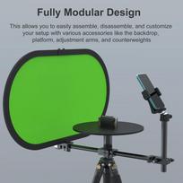 360 degrees  Photography Turntable Adjustable Angle Camera Spinner Portable Video Rotating Platform green