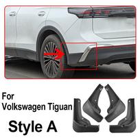 Apsaugos nuo purslų Automobilio purvasaugiai Volkswagen VW Tiguan R Line MK3 2024 2025 2026 Ratų purvasaugiai Sparnų purvasaugiai Įrankiai Priedai black